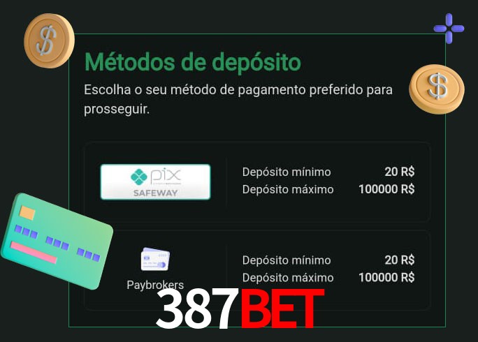 O cassino 387bet oferece uma grande variedade de métodos de pagamento