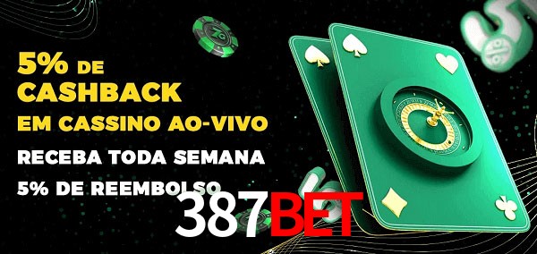 Promoções do cassino ao Vivo 387bet